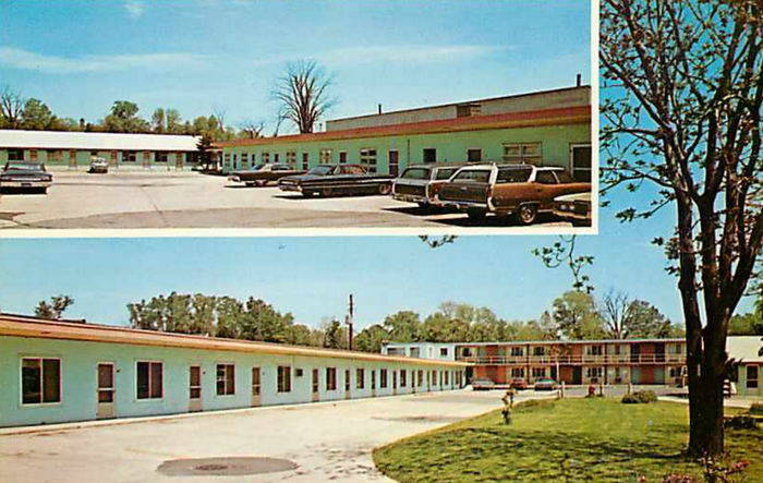 Blue Bird Motel - Old Postcard (newer photo)